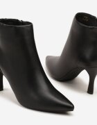 ideal Botine Negre Clasice cu toc cui cu vârf ascuțit Rileosa
