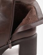 ideal Botine pe platformă și toc gros cu finisaj minimalist Irais Maro
