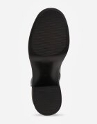ideal Botine pe platformă și toc gros cu finisaj minimalist Irais Negre