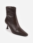 ideal Botine Petariva cu toc stiletto tip clepsidră Maro