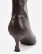 ideal Botine Petariva cu toc stiletto tip clepsidră Maro