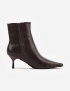 ideal Botine Petariva cu toc stiletto tip clepsidră Maro
