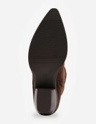 ideal Ciocate cu toc conic jos cu carâmb decorat cu broderie Vross Maro