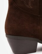 ideal Ciocate cu toc conic jos cu carâmb decorat cu broderie Vross Maro