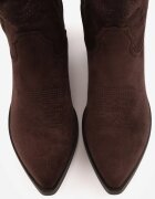 ideal Ciocate cu toc conic jos cu carâmb decorat cu broderie Vross Maro