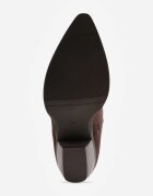 ideal Ciocate cu toc conic jos cu carâmb decorat cu broderie Vross Maro