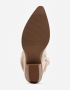 ideal Ciocate plisate cu toc conic jos Harlan Bej