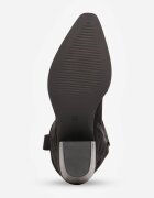 ideal Cizme ciocate pe toc conic cu carâmb cu broderie și decupaj în V Sorinna Negre