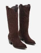 ideal Cizme Cowboy Clasice Maro din Imitație de Piele Întoarsă Rilona