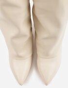 ideal Cizme elegante cu toc stiletto și gambă netedă care imită o crac de pantaloni Eilany Bej