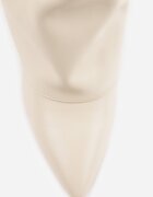 ideal Cizme elegante cu toc stiletto și gambă netedă care imită o crac de pantaloni Eilany Bej