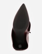 ideal Cizme elegante cu toc stiletto și gambă netedă care imită o crac de pantaloni Eilany Bordo