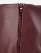 ideal Cizme elegante cu toc stiletto și gambă netedă care imită o crac de pantaloni Eilany Bordo