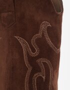 ideal Cizme în stil cowboy cu carâmb care imită o crac de pantaloni pe toc conic Sone Maro