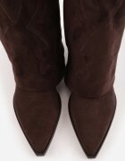 ideal Cizme în stil cowboy cu carâmb care imită o crac de pantaloni pe toc conic Sone Maro