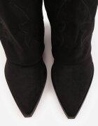 ideal Cizme în stil cowboy cu carâmb care imită o crac de pantaloni pe toc conic Sone Negre