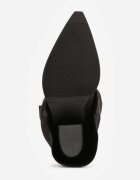 ideal Cizme în stil cowboy cu carâmb care imită o crac de pantaloni pe toc conic Sone Negre