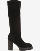 ideal Cizme Negre din imitație de piele întoarsă cu toc gros Falirelle