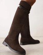 ideal Cizme ofițer din piele naturală întoarsă cu curea cu cataramă Nnenne Maro