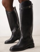 ideal Cizme ofițerești cu dungă decorativă detașabilă Vainio Negre