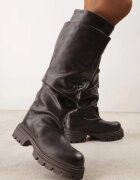 ideal Cizme plisate cu carâmb dublu pe talpă groasă cu profil Zahille Maro