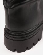 ideal Cizme plisate cu carâmb dublu pe talpă groasă cu profil Zahille Negre
