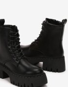 ideal Ghete Negre Stil Worker pe Platformă Afarena