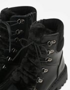 ideal Ghete trapper casual negre decorate cu blăniță pe limbă Charnas