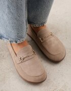 ideal Mocasini barefoot cu cataramă decorativă și branț moale Saied Maro Bej închis