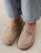ideal Mocasini barefoot cu cataramă decorativă și branț moale Saied Maro Bej închis