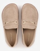 ideal Mocasini barefoot cu cataramă decorativă și branț moale Saied Maro Bej închis