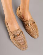 ideal Mocasini Maro Loafers cu Partea Superioară Ajourată Kolarila
