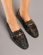 ideal Mocasini Negre Loafersy cu fata ajurată Kolarila