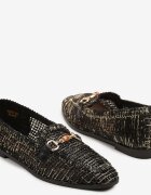 ideal Mocasini Negre Loafersy cu fata ajurată Kolarila