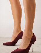 ideal Pantofi cu toc metalic Benia Bordo