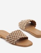 ideal Papuci bej închis cu Mărgele în Stil Boho Sorea