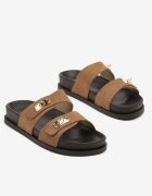 ideal Papuci Casual Maro cu Barete cu Aplicații Decorative Olloti