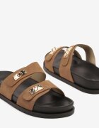ideal Papuci Casual Maro cu Barete cu Aplicații Decorative Olloti
