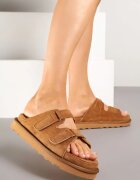 ideal Papuci Maro cu talpă groasă cu două barete Falgis