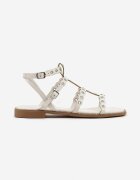 ideal Sandale Albe stil gladiator cu nituri Divonne