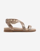 ideal Sandale Aurii cu model de șarpe cu ornamente metalice Orrilessa