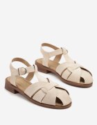 ideal Sandale Bej Gladiator Cu Cataramă Kolarisea