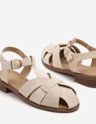 ideal Sandale Bej Gladiator Cu Cataramă Kolarisea