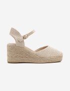 ideal Sandale Bej în stil Espadrile pe Pană Împletită Reflara