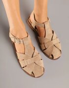 ideal Sandale Bej închis Gladiator închise cu cataramă Kolarisea