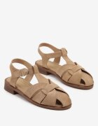 ideal Sandale Bej închis Gladiator închise cu cataramă Kolarisea