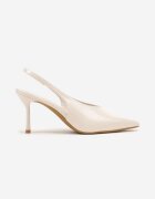 ideal Sandale bej lăcuite cu toc stiletto fără călcâi Fenesia