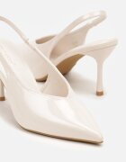 ideal Sandale bej lăcuite cu toc stiletto fără călcâi Fenesia
