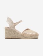 ideal Sandale Bej stil espadrile cu pană Nanaris