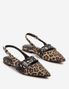 ideal Sandale leopard cu vârf ascuțit și călcâi descoperit cu barete cu catarame Vonaria